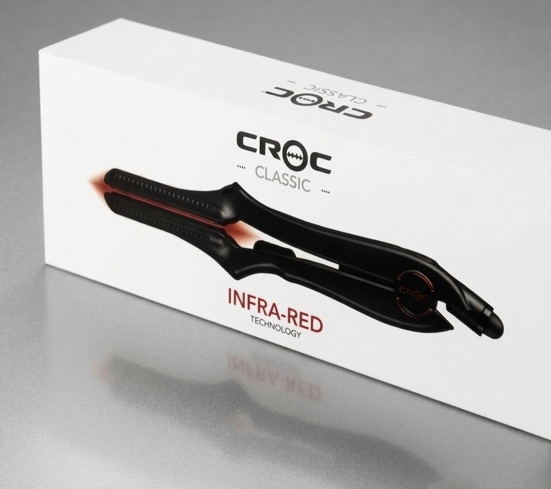 CROC Classic Infrared Tourmaline Ceramic Black Titanium Flat Iron 1.5" - Image 6